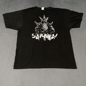 Printstar T-Shirt Men 3XL Samurai Black Graphic Print Tee Crew Neck Short Sleeve